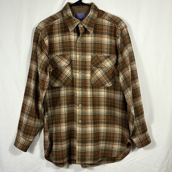 Pendleton Pure Virgin Wool Plaid Button Down Long Sleeve | Size Large - Picture 1 of 4
